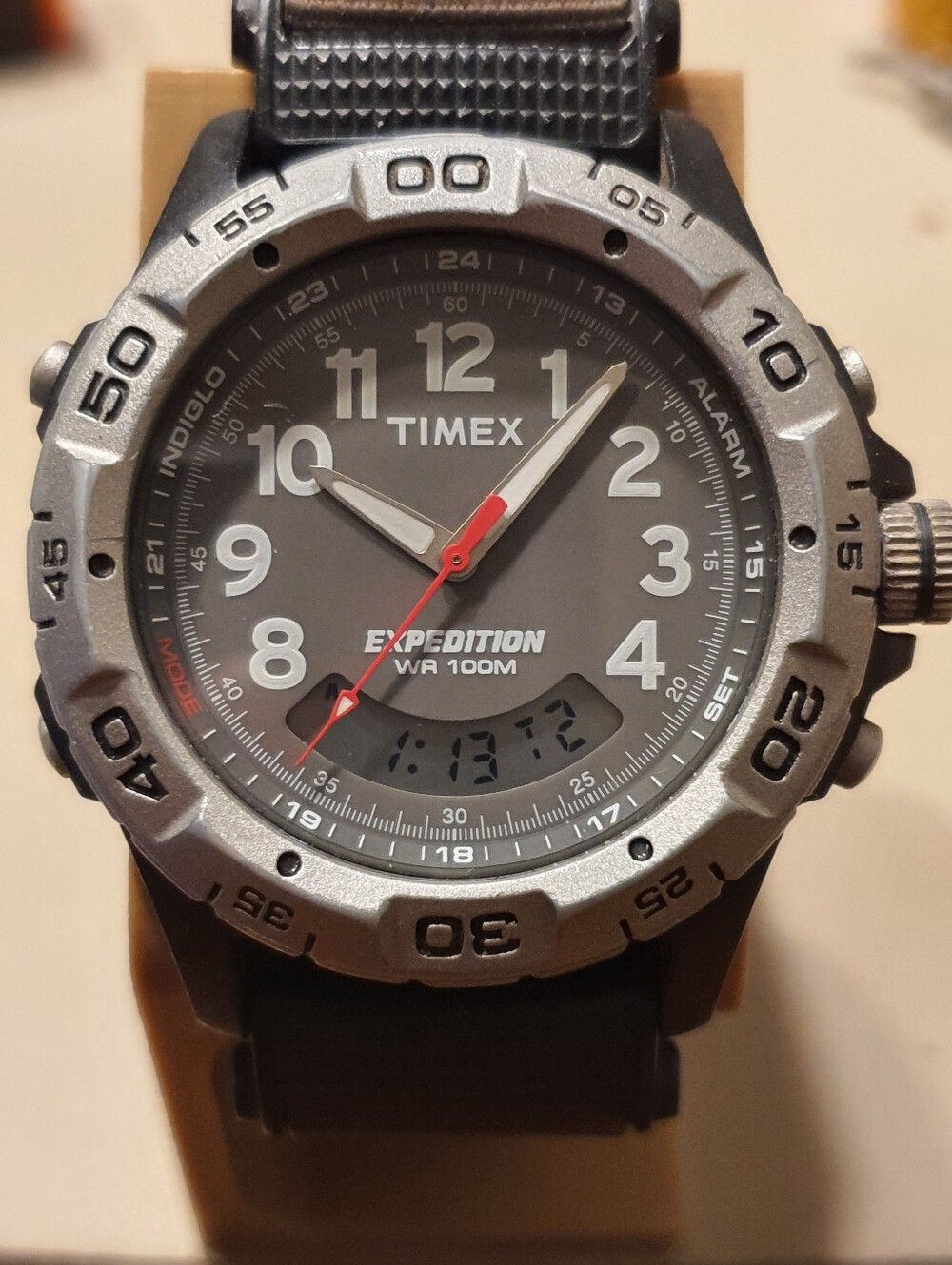 Timex Expedition T45171 Silver/Gray Nylon Ana-Digi Men's Watch